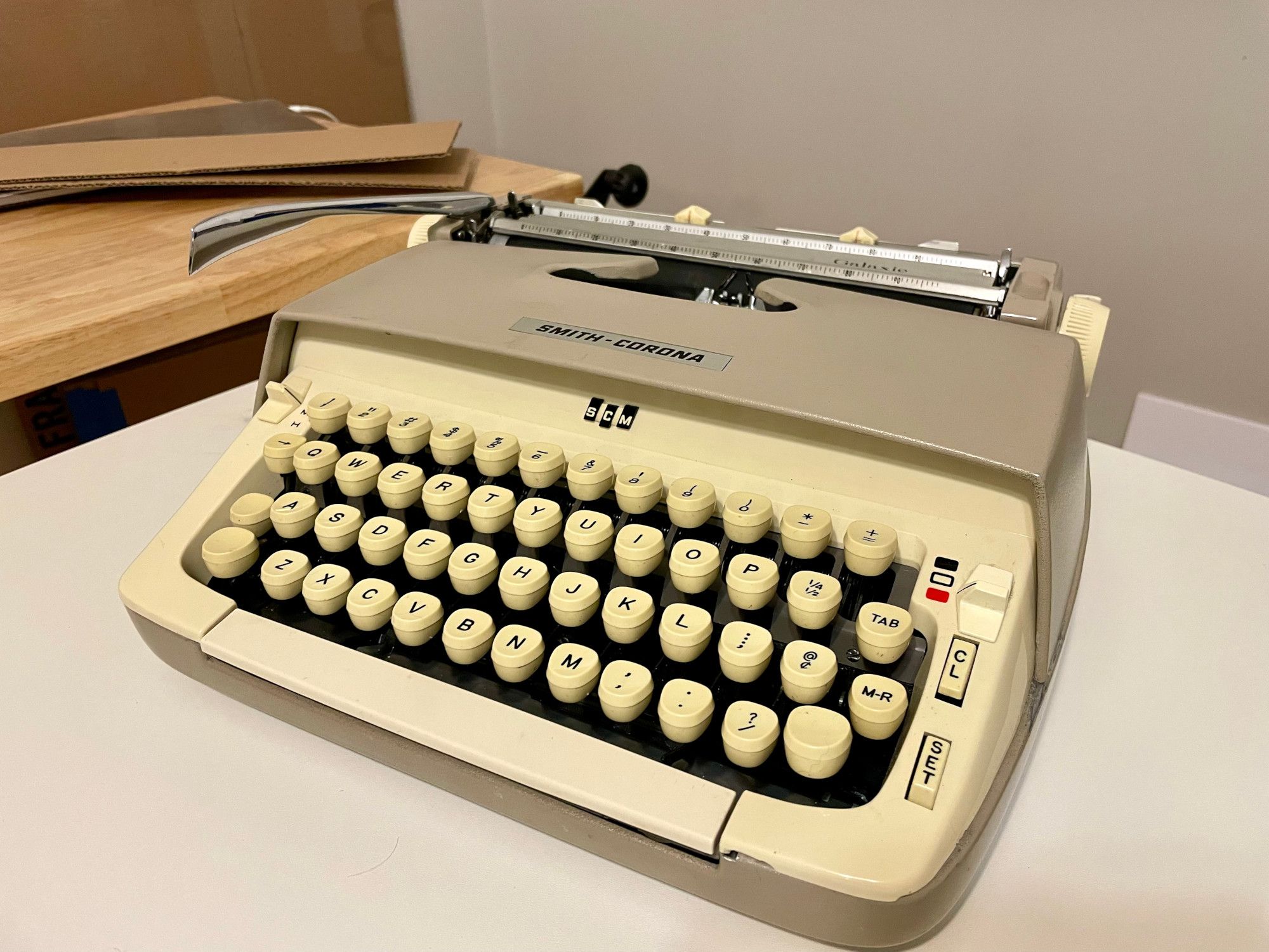 The fully manual Smith-Corona Galaxie typewriter I purchased